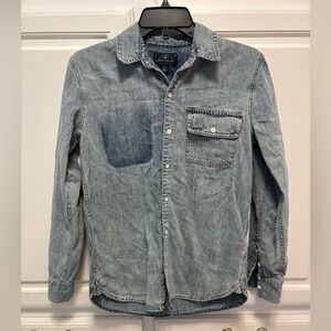 Lucky Brand Chambray Denim Jean Shirt New With Tags Women’s Size XS